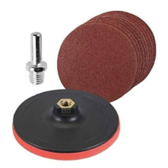 5" Drill-Mounted Sanding Disc Kit with a Lock Nut