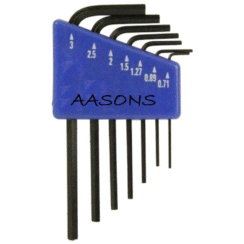 7-Piece Precision Micro Metric Hex Key Set (0.71–3mm)