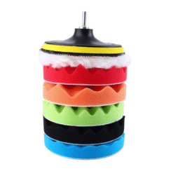 8-Piece Car Polishing & Buffing 5" Pad Set with M14 Shank Adapter