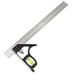 Stainless Steel 300mm Adjustable Right Angle Ruler Tool