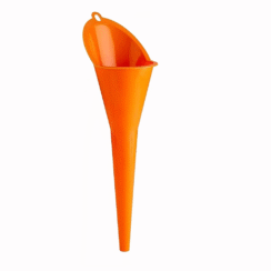 High-Capacity Fluid Transfer Funnel with Extended Neck