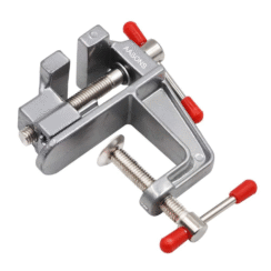 Mini Aluminum Alloy Table Vise with Red Grips