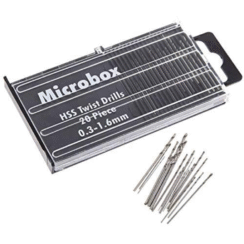 HSS Micro Twist Drill Bit Set of 20 -  0.3-1.6mm
