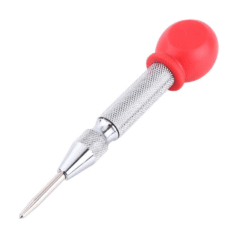 Red Ball Cap Automatic Spring-Loaded Center Punch with Hardened Tip