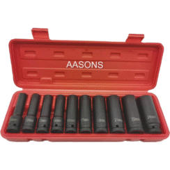 10-Piece Deep Impact Socket Set (Metric, 1/2” Drive)