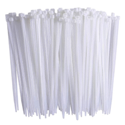 100mm UV-Resistant  Nylon Cable Ties (White, 100-Pack)