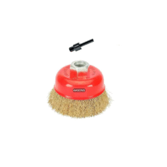 Heavy-Duty Crimped Wire Cup Brush with Adaptor