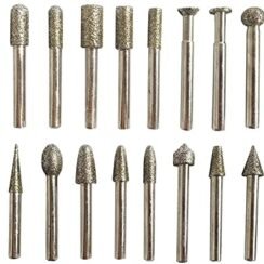20-Piece Diamond Mounted Point Grinding Set, 6 mm Shank