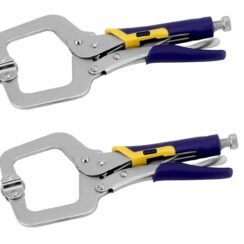 11-Inch Locking C-Clamp Welding Pliers with Swivel Jaw (Set of 2)