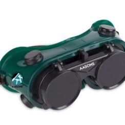 Flip-Up Welding Goggles with Protective Lens (Green/Black)