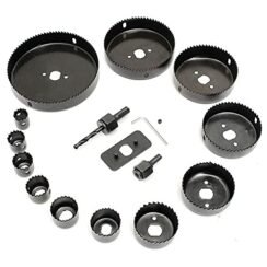 16-Piece Hole Saw Drill Bit Set (19?127 mm) for Wood & Plastic