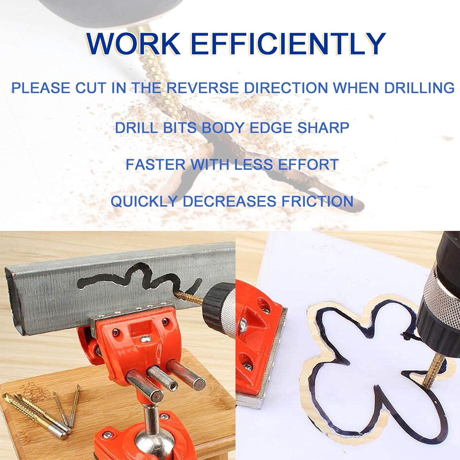 6-Piece Titanium Coated HSS Twist Drill & Side Cutting Bit Set (3x8 mm) - Image 6