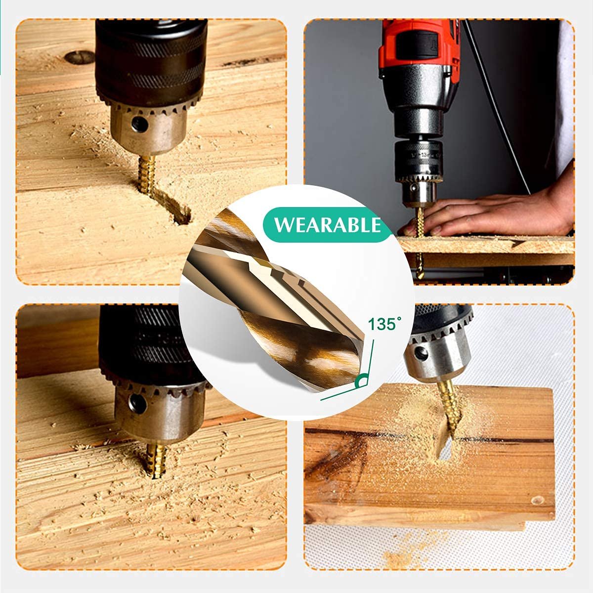 6-Piece Titanium Coated HSS Twist Drill & Side Cutting Bit Set (3x8 mm) - Image 8