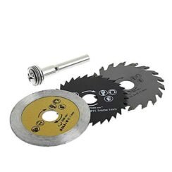 3-Piece Mini Circular Saw Blade Set with 1/4" Mandrel
