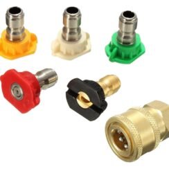 Pressure Washer Spray Nozzle Tips with Foam Lance (1/4" Quick Connect, 5 pcs)