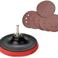 5? Sandpaper Discs Kit for Grinder & Drill with Backing Pad (M10)