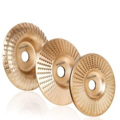 3 Pcs 4 Inch Wood Carving Disc Set for Angle Grinder (Flat, Bevel, Curved)