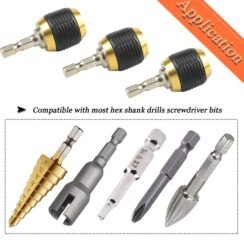 1/4" Inch Hex Shank Universal Drill Chuck Adapter (Pack Of 1)