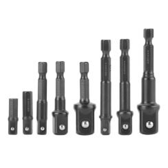 8-Piece Socket Adapter & Extension Set (1/4?, 3/8?, 1/2? Hex Shank)